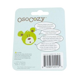 OsoCozy OsoCozy Diaper Pins - (Blue) - Sturdy, Stainless Steel Diaper Pins with Safe Locking Closures - Use for Special Events, Crafts or Colorful Laundry Pins