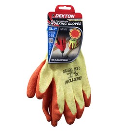 Dekton 10/XL Multi-Purpose Professional Latex Coated Working Gloves | Ultimate Protection for DIY & Tradesmen | Ultra Grip Material | CE Cat 2 & EN388 Certified | Ideal for Protection in Various Task