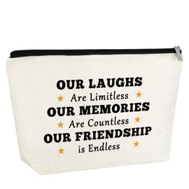 Gfhzdmf Friendship Gifts for Women Makeup Bag Long Diatance Gift for Sister Daughter Bff Besite Unique Gifts for Best Friend Cosmetic Bag Christmas Graduation Birthday Gift for Female Toiletry Pouch