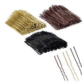 HIGHROCK 150Pcs 6cm U Shaped Hair Pins Kit, Metal Curved Curly Bun Clips Professional U Shape Hair Pins for Women Girls and Hairdressing Salon