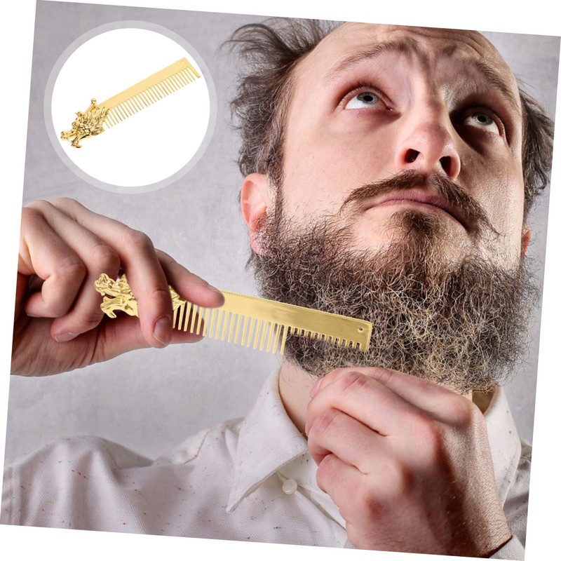 TOVINANNA Beard Mustache Styling Tool Small Metal Combs for Men