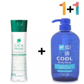 SS [에스에스_62]시카 닦아내는토너 스킨 모공축소 팩 CICA [SS_62] Cica Cleansing Toner Skin Pore Reducing Pack CICA [1 piece of Chicafrim Skin / 1 piece of Cool Body Wash (Blue)]
