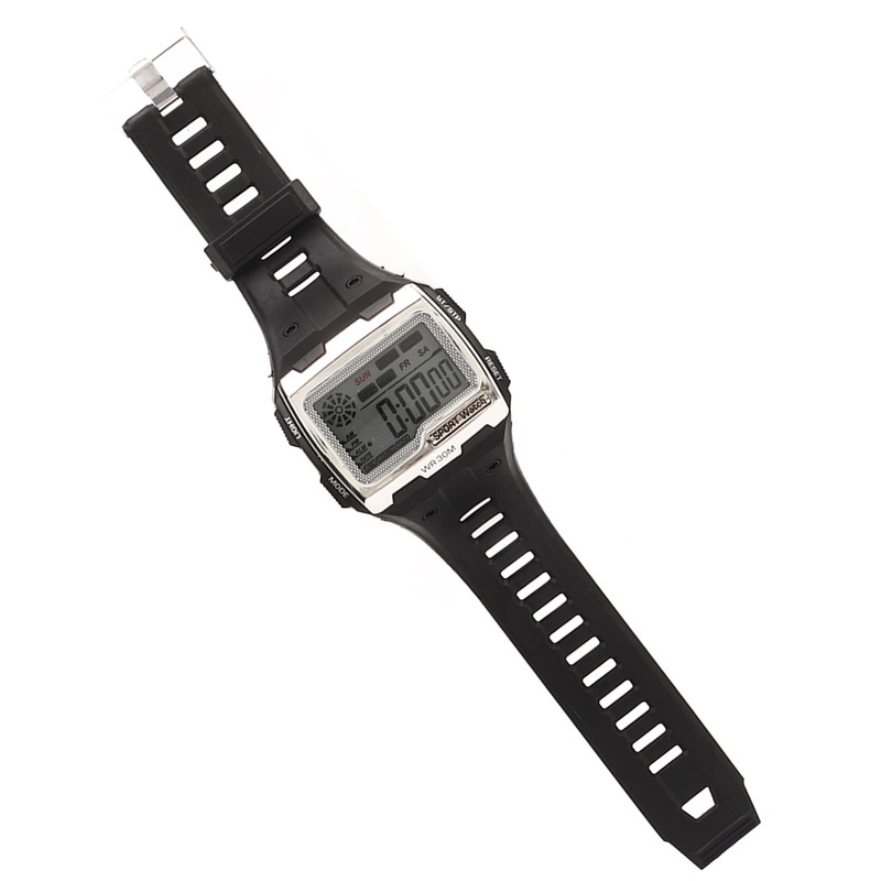 Men Digital Sports Watch WR30M Waterproof Day Date Display Electronic