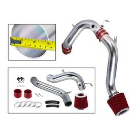 Rtunes Racing Cold Air Intake Kit + Filter Combo RED Compatible For 08-12 Honda Accord 2.4L I4