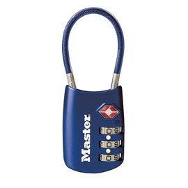 master lock candado, puedes establecer tu propia combinación TSA aceptado Cable equipaje, Paquete de 1, 1-Pack Blue, Azul