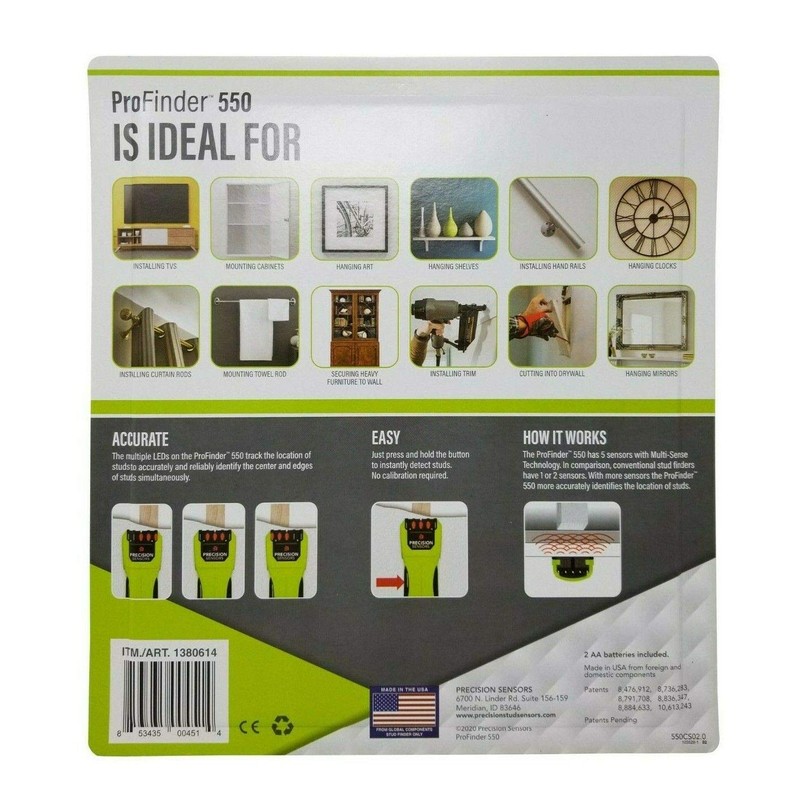 Precision Sensors ProFinder 550 Professional Stud Finder & Magnetic Level