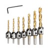 AIMALL 8PCS Countersink Drill Bit Set 3-10MM Chamfering Reamer Tools