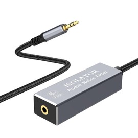 TEKERA Ground Loop Noise Isolator, 3.5mm Audio Noise Filter, Eliminate Buzzing Noise for Car Audio System and Home Stereo
