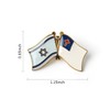 Israel Flag and Christian Cross Flag 2 Pcs Combination Pin