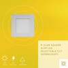 Perlglow 8 inch Slim Ultra-Thin Square Downlight Luminaire, White Finish,