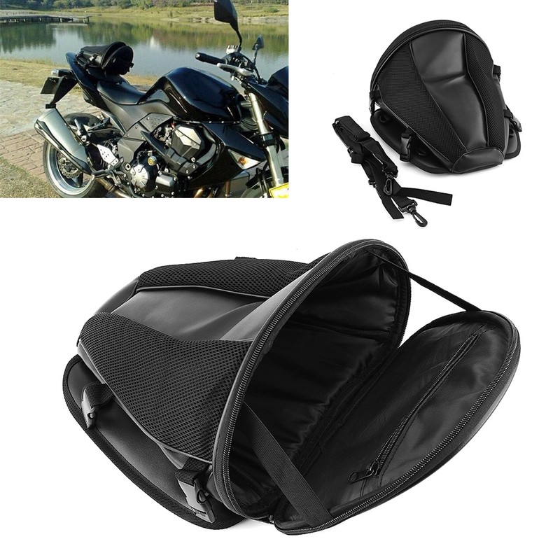 Motorcycle Bike Sports Waterproof Back Seat Carry Bag Storage Saddlebag