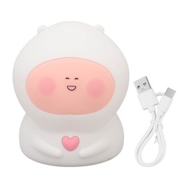 USB Fat Peach Night Tap Lamp with Timing Function Intelligent Colorful Silicone Tap Lamp for Teen Girls Bedroom