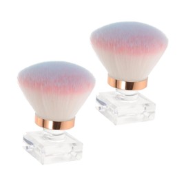 VICASKY 2pcs Nail Cleaning Brush Soft Bristles for Fingernail Dust Removal Ergonomic Handle for Comfort for Manicure and Pedicure Portable Nail Art Tool