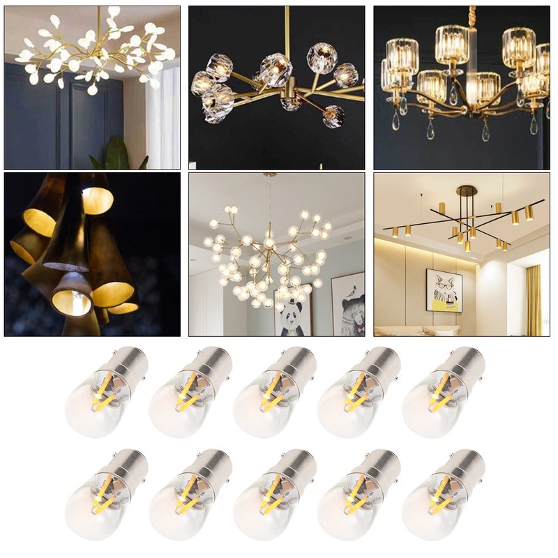 10Pcs B15 1.5W AC230V Dimmable Short Filament Mini LED Light