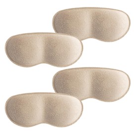 HappyHome Anti-Blow Heel Pad, 4 Pieces, 2 Pairs Prevention, Slip-off, Cushion, Size Adjustable, Half Cord, Unisex (Beige)