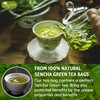 TOG999, Premium 60 Sencha Green Tea Bags, 100% Natural &