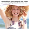 18 Fish Scale Tattoo Stickers, Creative and Stylish, Waterproof and