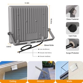 JINABLOSSY LED Strahler Außen 100W 6000K Kaltweiß LED Fluter 144LEDs Superhell 10000LM Scheinwerfer, IP65 Wasserfest Aussenstrahler für Hell Garten Garage Sportplatz Hof Auffahrt Türen