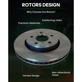 SCITOO Front 12.99" Brake Pads and Rotors Kits Fit For Dodge For Durango 2012-2020,For Jeep For Grand Cherokee 2012-2020