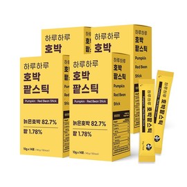 Juipjaengi 호박팥스틱 4박스 (총56포) 호박팥차 Pumpkin Red Bean Stick 4 Boxes (Total 56 Packs) Pumpkin Red Bean Tea