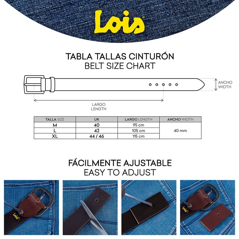 Lois Men's Cinturon Belt, brown