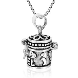 AeraVida Dream Angel Prayer Box Locket .925 Sterling Silver Necklace | Cute Sterling Silver Necklace | Trendy Sterling Silver Necklace for Women | Sterling Silver Necklace | Jewelry Gifts for Women |