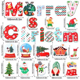 83pcs Bulletin Board Decors for Christmas, Winter Bulletin Board Decoration Elk Santa Claus Snowflakes Bulletin Board Set for Classroom Office Home