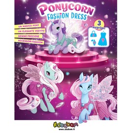 #sbabam Funny Box Ponycorn Fashion Dress, Pet Toy for Children, Pack of 3, Pony Horse Toy with Accessories and Clothing to Personalise - Games for Children, Baby Gift and Child