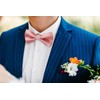 HISDERN Bow Tie Pre-Tied Men's Bow Tie with Pocket Square