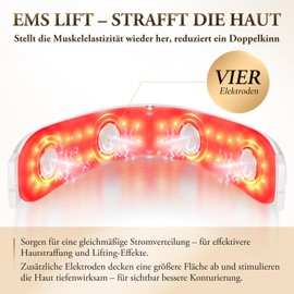 Electric V-Face Shaping Massager, ANLAN Double Chin Remover, 9 Intensity Levels, 4 EMS Modes, Blue Red Light Lamp, Face Massager Against Wrinkles, 42 °C Face Massager with Remote Control, Type C