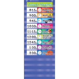 Daily Schedule Pocket Chart, Blue