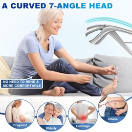 Toenail Clippers for Thick Nails - Angled Head Nail Clippers with Catcher, 37mm Wide Jaw Sharp Blade Heavy Duty Toe Nail Clippers