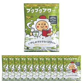 Kenbi Yakuyu Bukubuoh Hot Matcha Makiato, 12 Doses, Bath Additive, Package | Bubble Bath, Children, Moisturizing, Domestic Production, Gift, Present, Foam (Milky Green)