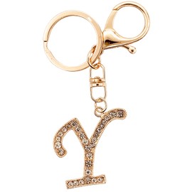 TOMOTHY Initial Key Chain, Initial Charm, Pair of Keychains, Women's, Bag Charm, Presentation Goods, Y
