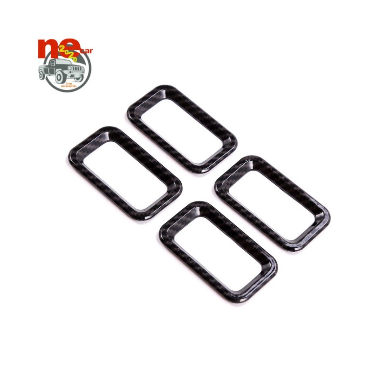 necar2020 Car Door Lock Frame Trim Decorate ABS Carbon Accessories