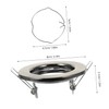 Tofficu 3pcs Metal Trim for Recessed Light Fixtures Durable Iron