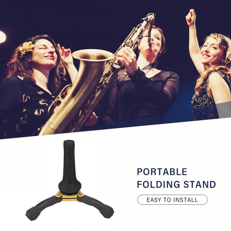 Soprano Sax Stand Foldable Portable Prevent Slip Saxophone Tripod Holder