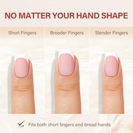 AILLSA Uñas postizas con punta francesa, 5 colores para extensiones de uñas DIY y decoración de uñas.