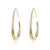 Teardrop Hoop Earrings For Women Silver Gold Plated Oval Hoop