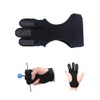 Wanfoou Archery Glove Three Finger Leather Archery Protective Gloves Archery
