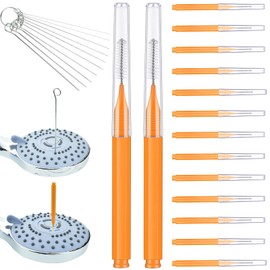 Ceycudy Shower Head Cleaner, Shower Head Cleaning Brushes Shower Nozzle Clog Removal Picks Shower Cleaner Brushes Tiny Cleaning Brush for Small Hole Slit Gap Nozzle Car Washer 3D Printer Tubes