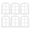 6PCS Dollhouse Windows Miniature Window Frame Ornament 1:12 Scale Dollhouse