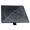 6" Square Light Pole Top Cap- Black Plastic by Deltech