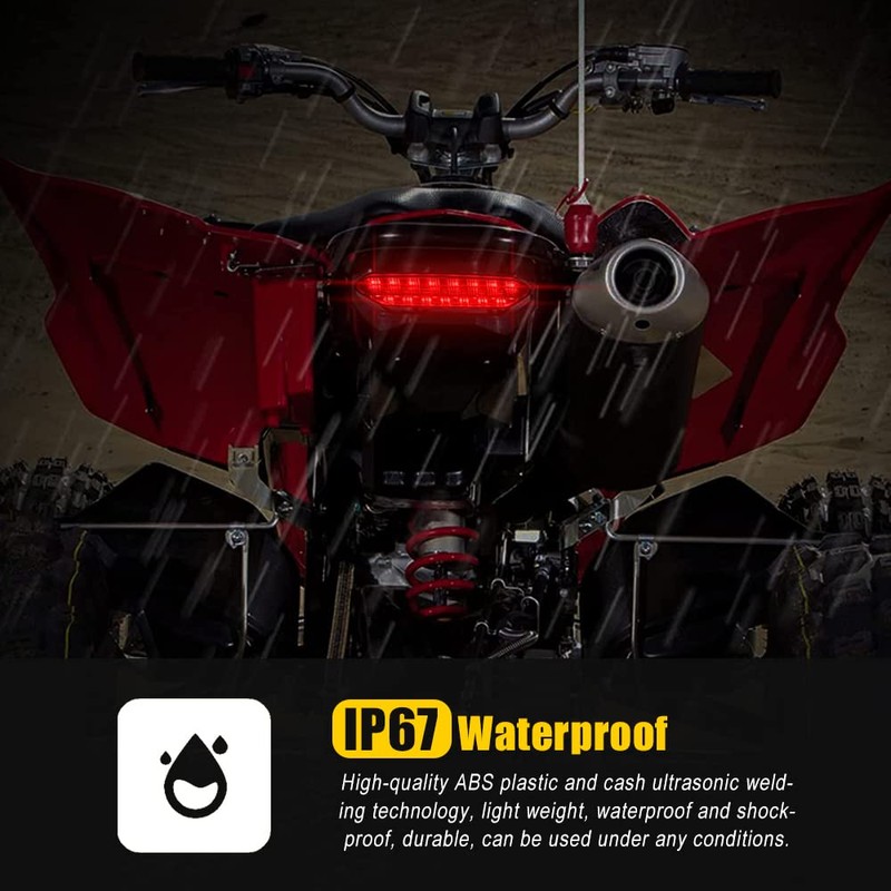 Akmties YFZ450 LED Tail Light Brake Rear Light for ATV