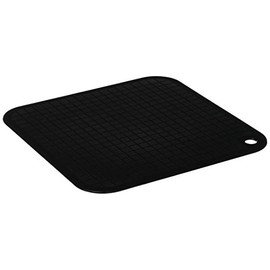 Shimomura Industries KIB-604 Kitchen Bar, Soft Cutting Board, Made in Japan, Niigata, Tsubamesanjo, 7.9 x 7.9 x 0.08 inches (200 x 200 x 2 mm), Black