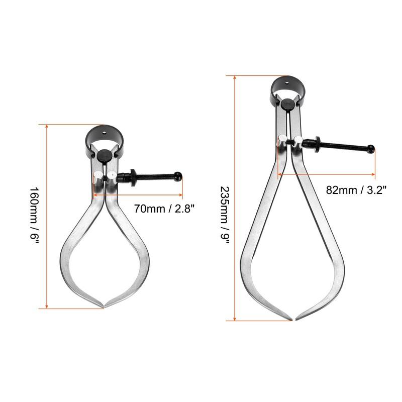 sourcing map 2pcs Spring Outside Caliper 6" 9" Stainless Steel