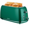 Roter Mond 4 Slice Toaster Retro Stainless Steel Toaster with