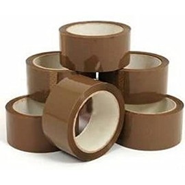 TRENDWEARZ 3 Rolls of Brown Buff Tapes 66MX48MM for PARCELS and Boxes. Heavy Duty Strong Long Secure Sticky Seal (BROWN/BUFF, 3 ROLLS)
