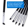 SmallCat 10pcs Silicone Paint Brushes, Flexible Clay Carving Tools, Professional