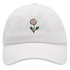 JPAK Flower Premium Dad Hat Embroidered Cotton Baseball Cap Flower